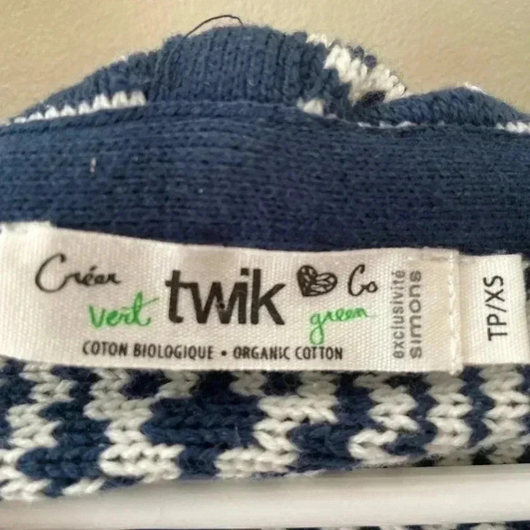 ❤️2/$30❤️[XS]EUC Twik Organic Cotton Blend Knit Pullover Baja Style Hoodie - Picture 4 of 6